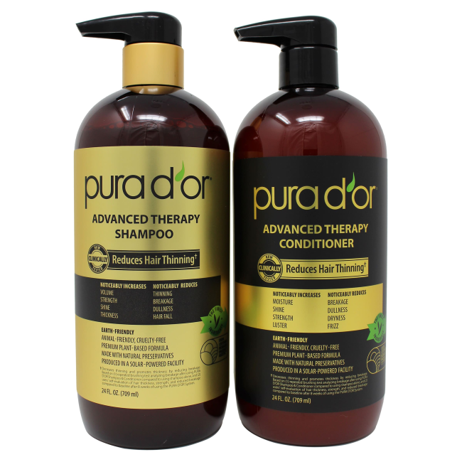 Pura d'Or Advanced Therapy Shampoo & Conditioner Set